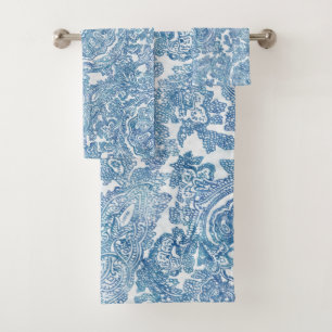 Motif Blue Boho Lace Paisley