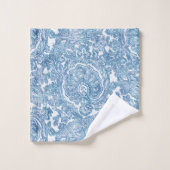 Motif Blue Boho Lace Paisley (Gant de toilette)