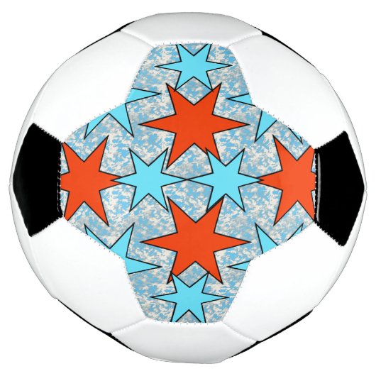 Motif Blue et Red Star (Tourné)