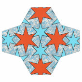 Motif Blue et Red Star (Plat)