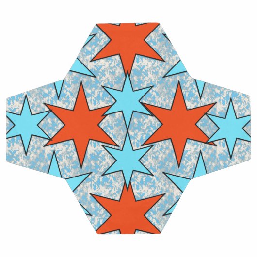 Motif Blue et Red Star (Plat)