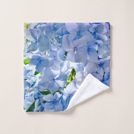 Motif Blue Hydrangeas (Gant de toilette)
