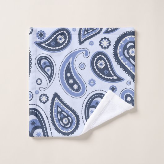 Motif Blue Paisley (Gant de toilette)