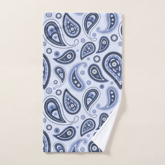 Motif Blue Paisley (Serviette à main)
