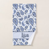 Motif Blue Paisley (Serviette à main)