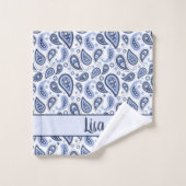 Motif Blue Paisley (Gant de toilette)