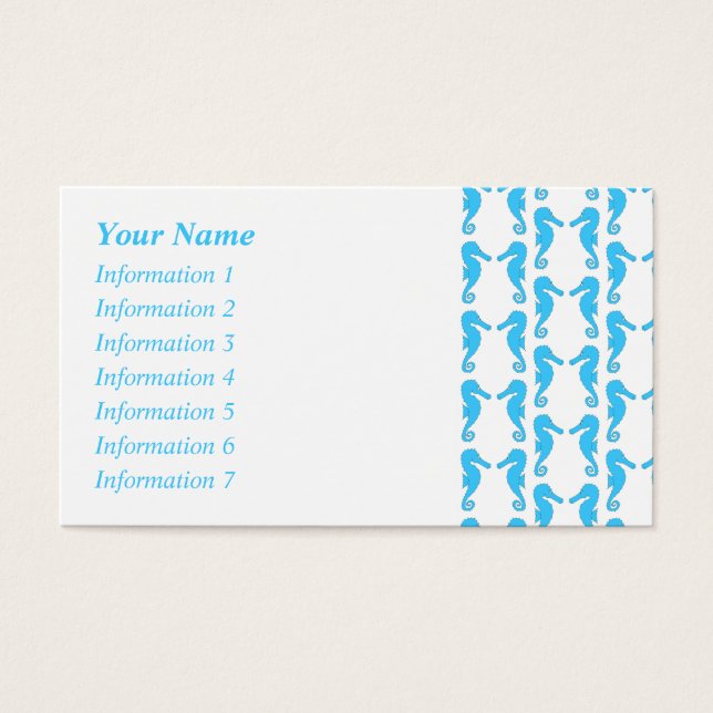 Motif Blue Seahorse (Devant)