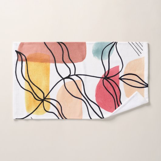 Motif Boho aquarelle (Serviette à main)