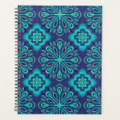 Motif Boho Blue Snowflake décoratif (Devant)