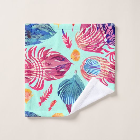 Motif Boho Feathers (Gant de toilette)
