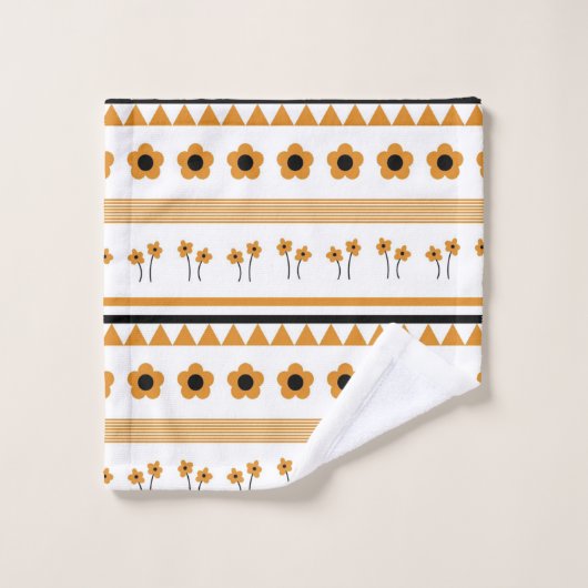 Motif Boho triangle de bordure (Gant de toilette)