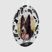 Motif Border Collie Nom de Chien Photo Noël (devant)