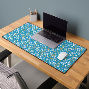 Motif botanical de couleur bleue de style vintage 