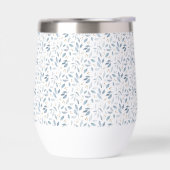 Motif botanique à l'aquarelle bleue (Gauche)