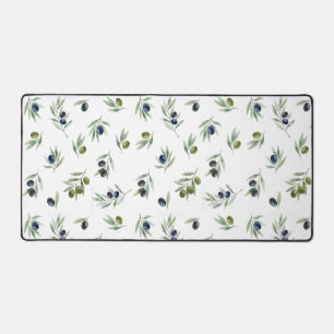 Motif botanique chic aquarelle vert olives