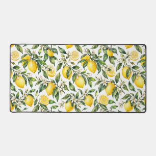 Motif botanique de citron aquarelle de style campa