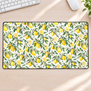 Motif botanique de citron aquarelle de style campa
