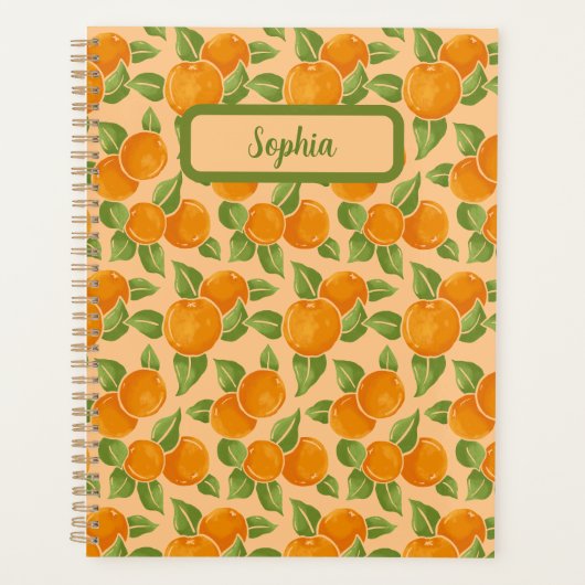 Motif botanique de citrus orange (Devant)