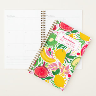 Motif botanique de fruits illustrés Coloré 2027