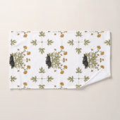 Motif botanique de hérisson (Serviette à main)