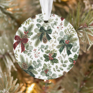 Motif botanique de Noël élégant