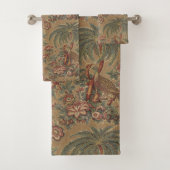 Motif botanique de palmier à oiseaux exotiques ver (En situation)