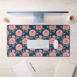 Motif botanique de roses roses luxuriantes