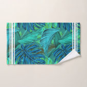 Motif botanique d'île de jungle de feuille (Serviette à main)