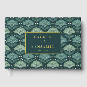 Motif botanique élégant de feuille verte