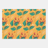 Motif botanique feuille et fleuri (Devant)