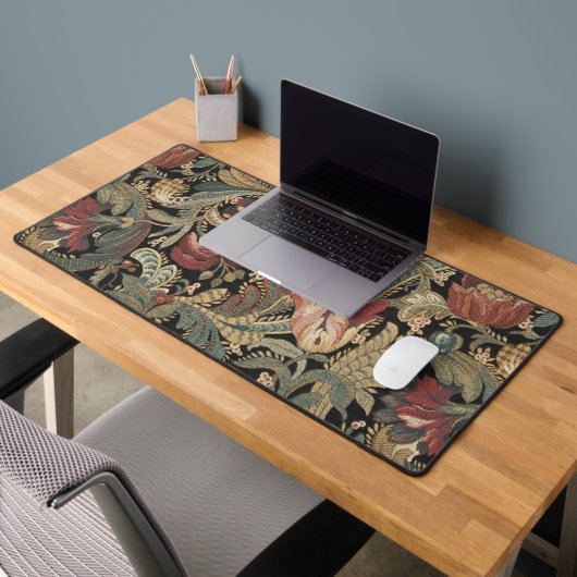 Motif botanique floral vintage sombre et maussade (Bureau 2)