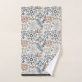 Motif botanique gris terracotta clair (Serviette à main)