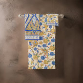 Motif botanique jaune gras