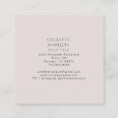 Motif botanique moderne Carte de visite Monogramme (Dos)