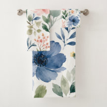 Motif botanique moderne de fleur sauvage à l'aquar