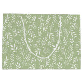 Motif botanique Sage Green - Grand sac cadeau (Dos)