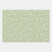 Motif botanique Sage vert - Ensemble de papier d'e (Devant 2)