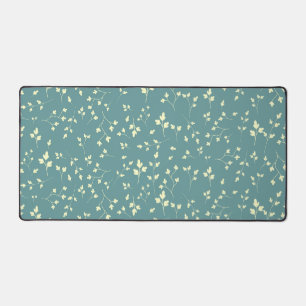 Motif botanique sarcelle poussiéreux aux feuilles