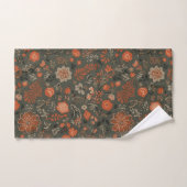Motif botanique terracotta sage boho foncé (Serviette à main)