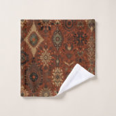 Motif botanique terracotta sage boho foncé (Gant de toilette)