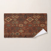 Motif botanique terracotta sage boho foncé (Serviette à main)