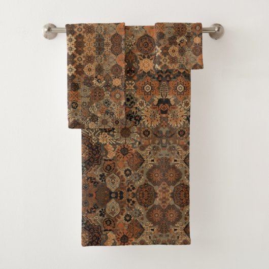 Motif botanique terracotta sage boho foncé  (En situation)