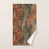 Motif botanique terracotta sage boho foncé (Serviette à main)