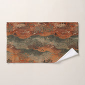 Motif botanique terracotta sage boho foncé (Serviette à main)