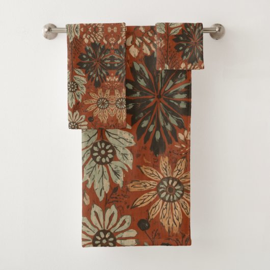 Motif botanique terracotta sage boho foncé (En situation)