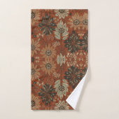 Motif botanique terracotta sage boho foncé (Serviette à main)