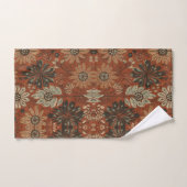 Motif botanique terracotta sage boho foncé (Serviette à main)