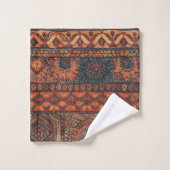 Motif botanique terracotta sage boho foncé (Gant de toilette)