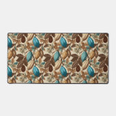 Motif botanique turquoise Cacao  (Recto)