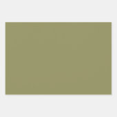 Motif botanique vert olive - Ensemble de papier d' (Devant 3)